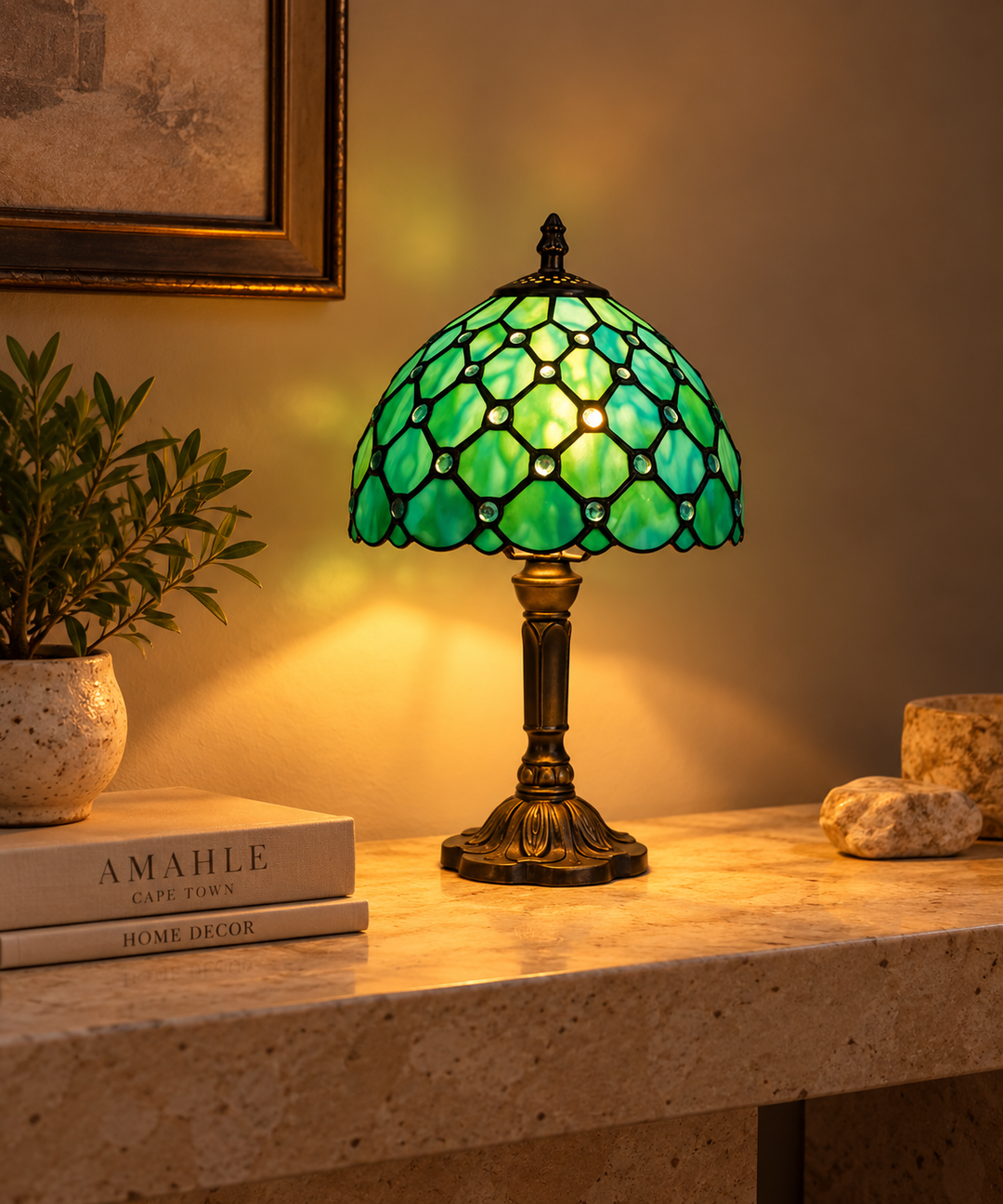 GLASORA | CLASSIC TIFFANY STAINED GLASS LAMP