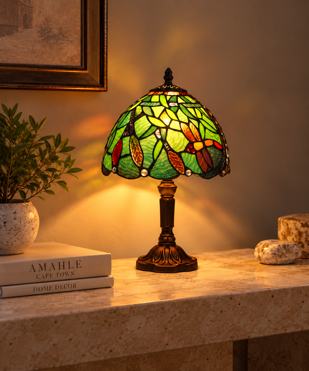 TIFFELLE | ELEGANT TIFFANY DRAGONFLY LAMP