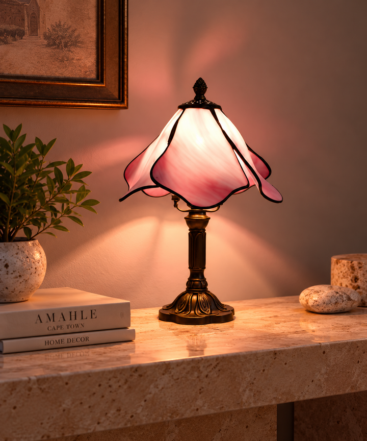 BLUSHEN | CLASSIC TIFFANY GLOW LAMP WITH FLOWERS