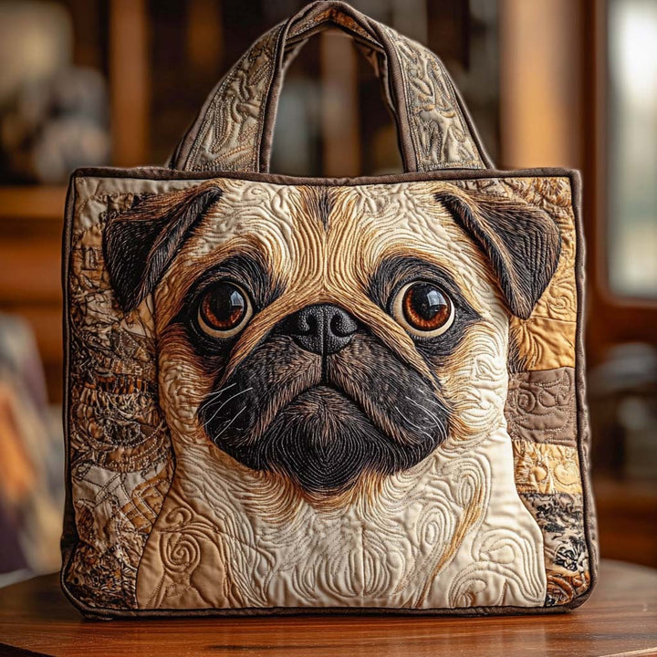 Classic Pug Portrait Tote Bag