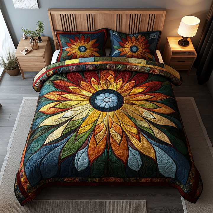 Radiant Sunflower Patch 3-Piece Bedding Set